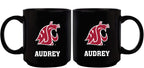 11oz Black Personalized Ceramic Mug - Washington State COL, CurrentProduct, Custom Drinkware, Drinkware_category_All, Gift Ideas, Personalization, Personalized_Personalized, WAS, Washington State Cougars 194207373583 $20.11