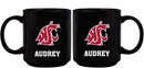 11oz Black Personalized Ceramic Mug - Washington State COL, CurrentProduct, Custom Drinkware, Drinkware_category_All, Gift Ideas, Personalization, Personalized_Personalized, WAS, Washington State Cougars 194207373583 $20.11