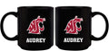 11oz Black Personalized Ceramic Mug - Washington State COL, CurrentProduct, Custom Drinkware, Drinkware_category_All, Gift Ideas, Personalization, Personalized_Personalized, WAS, Washington State Cougars 194207373583 $20.11