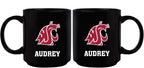 11oz Black Personalized Ceramic Mug - Washington State COL, CurrentProduct, Custom Drinkware, Drinkware_category_All, Gift Ideas, Personalization, Personalized_Personalized, WAS, Washington State Cougars 194207373583 $20.11
