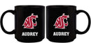 11oz Black Personalized Ceramic Mug - Washington State COL, CurrentProduct, Custom Drinkware, Drinkware_category_All, Gift Ideas, Personalization, Personalized_Personalized, WAS, Washington State Cougars 194207373583 $20.11