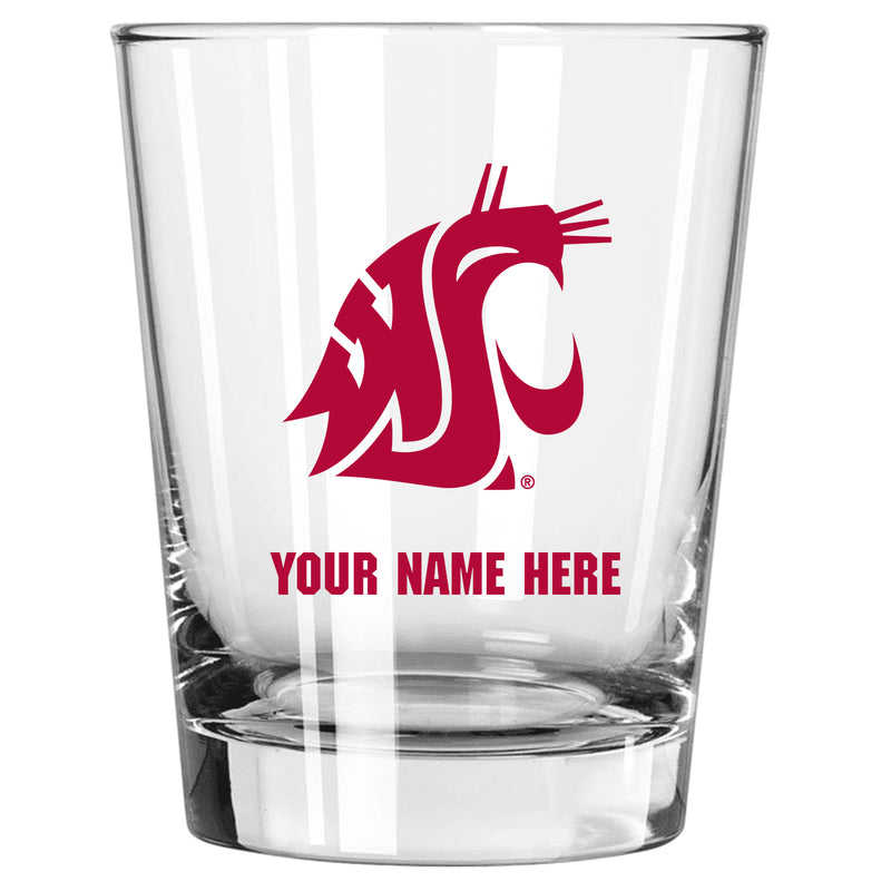 15oz Personalized Stemless Glass | Washington State Cougars