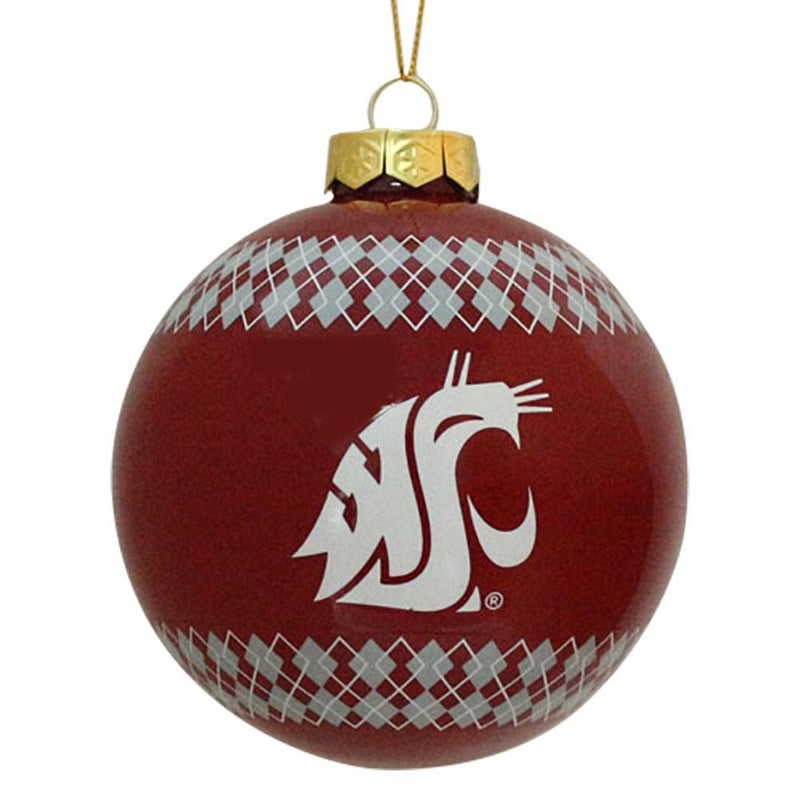 Argyle Gball Ornament Washington State
COL, OldProduct, WAS, Washington State Cougars
The Memory Company