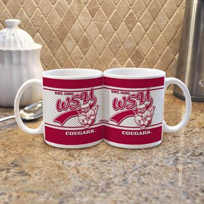 11oz White Jersey Mug | Washington State University COL, OldProduct, WAS, Washington State Cougars 687746605210 $10