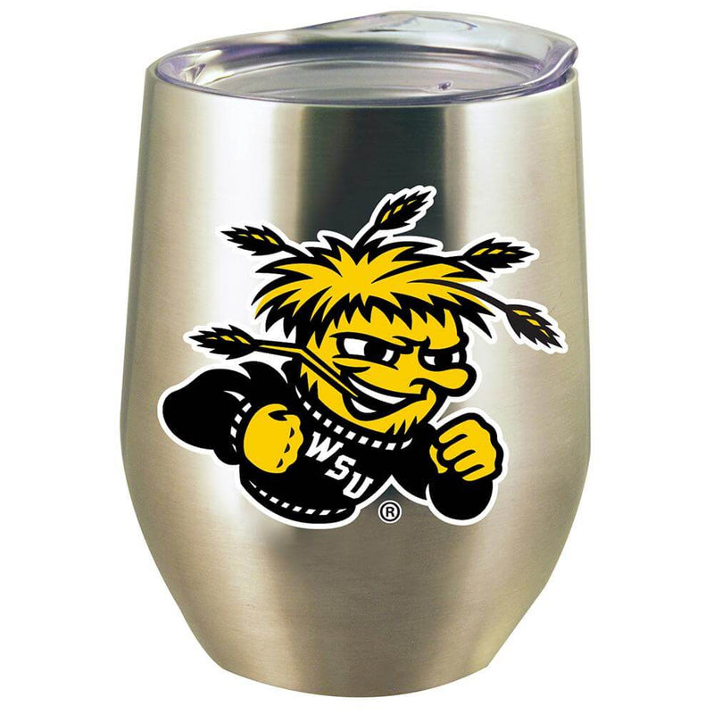 12oz Stainless Steel Stemless Tumbler w/Lid | Wichita State University COL, CurrentProduct, Drinkware_category_All, WIC, Wichita State Shockers 888966955691 $15.76