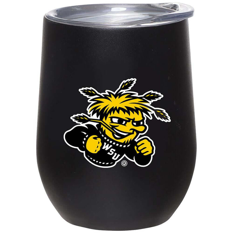 12oz Matte Stainless Steel Stemless Tumbler | Wichita St COL, CurrentProduct, Drinkware_category_All, WIC, Wichita State Shockers 888966600560 $32.99