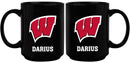 15oz Black Personalized Ceramic Mug | Wisconsin Badgers COL, CurrentProduct, Drinkware_category_All, Engraved, Personalized_Personalized, WIS, Wisconsin Badgers 194207505588 $21.86