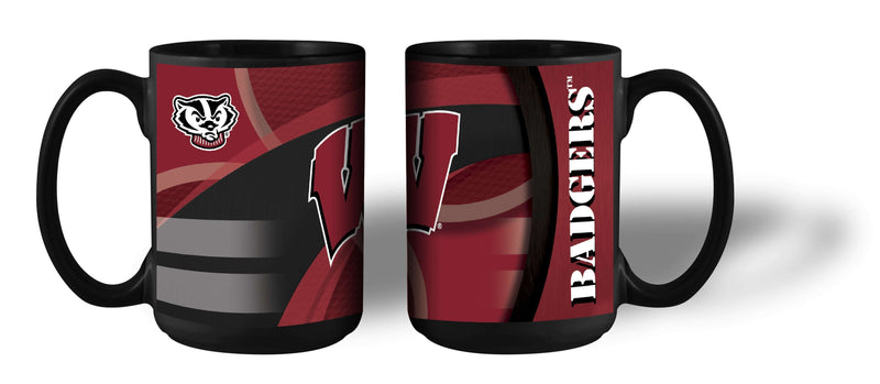 11oz Black Carbon Fiber Mug | Wisconsin Badgers COL, OldProduct, WIS, Wisconsin Badgers 687746359014 $11