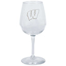 12.75oz Stemmed Wine Glass | Wisconsin Badgers COL, CurrentProduct, Drinkware_category_All, WIS, Wisconsin Badgers  $13.99
