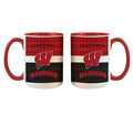 15oz Inner Stripe Mug White | Wisconsin Badgers COL, OldProduct, WIS, Wisconsin Badgers 888966247604 $14