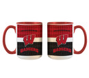 15oz Inner Stripe Mug White | Wisconsin Badgers COL, OldProduct, WIS, Wisconsin Badgers 888966247604 $14
