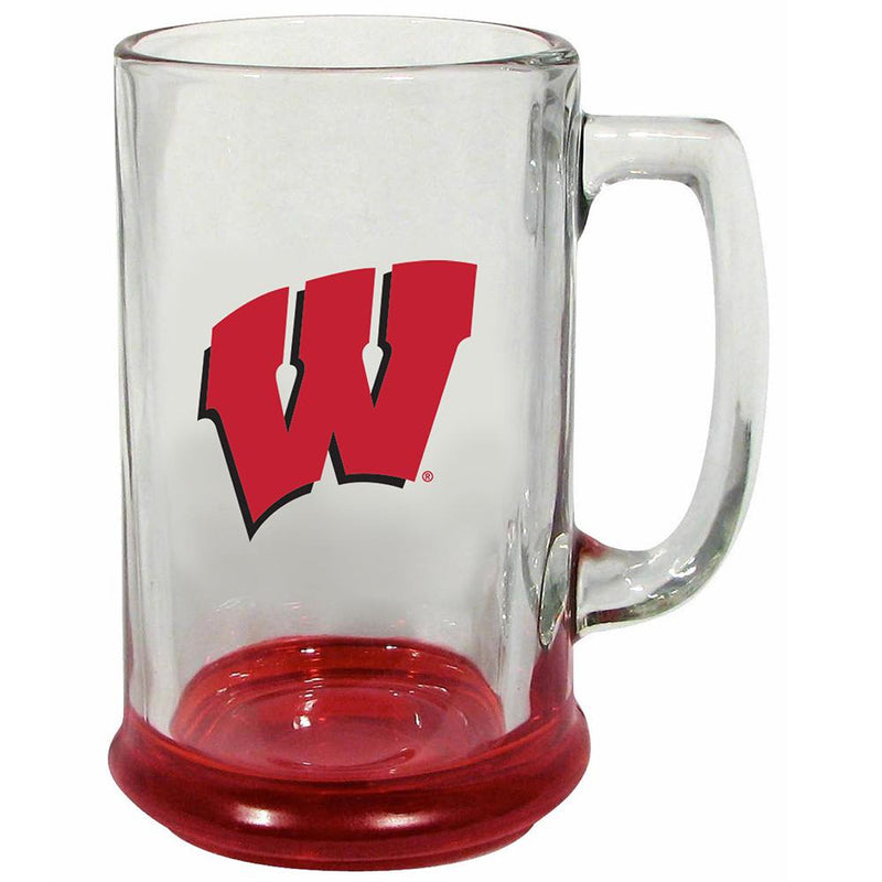 15oz Highlight Decal Glass Stein | Wisconsin Badgers COL, OldProduct, WIS, Wisconsin Badgers 888966777194 $14