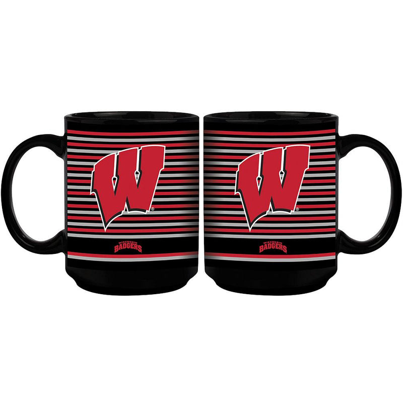 15oz Black Logo Mug | Wisconsin COL, OldProduct, WIS, Wisconsin Badgers 888966254237 $13