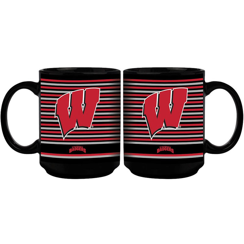 15oz Black Logo Mug | Wisconsin COL, OldProduct, WIS, Wisconsin Badgers 888966254237 $13