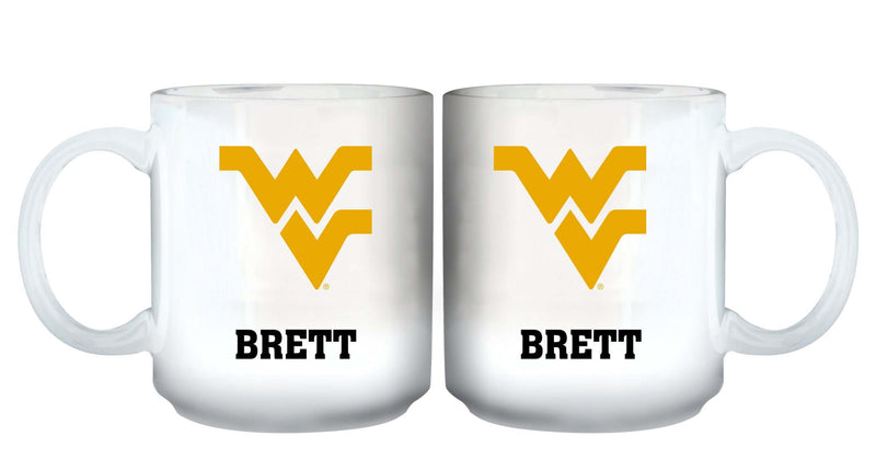 11oz White Personalized Ceramic Mug - West Virginia COL, CurrentProduct, Custom Drinkware, Drinkware_category_All, Gift Ideas, Personalization, Personalized_Personalized, West Virginia Mountaineers, WVI 194207465332 $20.11