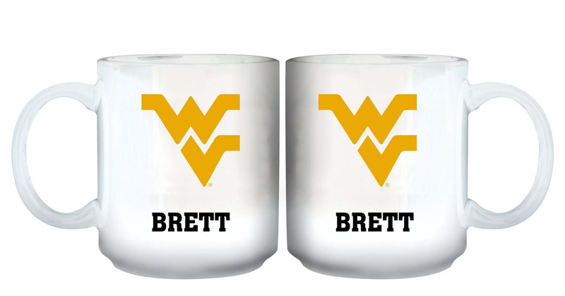 11oz White Personalized Ceramic Mug - West Virginia COL, CurrentProduct, Custom Drinkware, Drinkware_category_All, Gift Ideas, Personalization, Personalized_Personalized, West Virginia Mountaineers, WVI 194207465332 $20.11