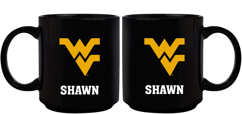 11oz Black Personalized Ceramic Mug - West Virginia COL, CurrentProduct, Custom Drinkware, Drinkware_category_All, Gift Ideas, Personalization, Personalized_Personalized, West Virginia Mountaineers, WVI 194207373569 $20.11