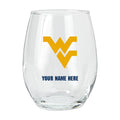 15oz Personalized Stemless Glass | West Virginia Mountaineers
