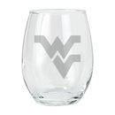 15oz Etched Stemless Tumbler | West Virginia Mountaineers COL, CurrentProduct, Drinkware_category_All, West Virginia Mountaineers, WVI 194207265482 $12.49