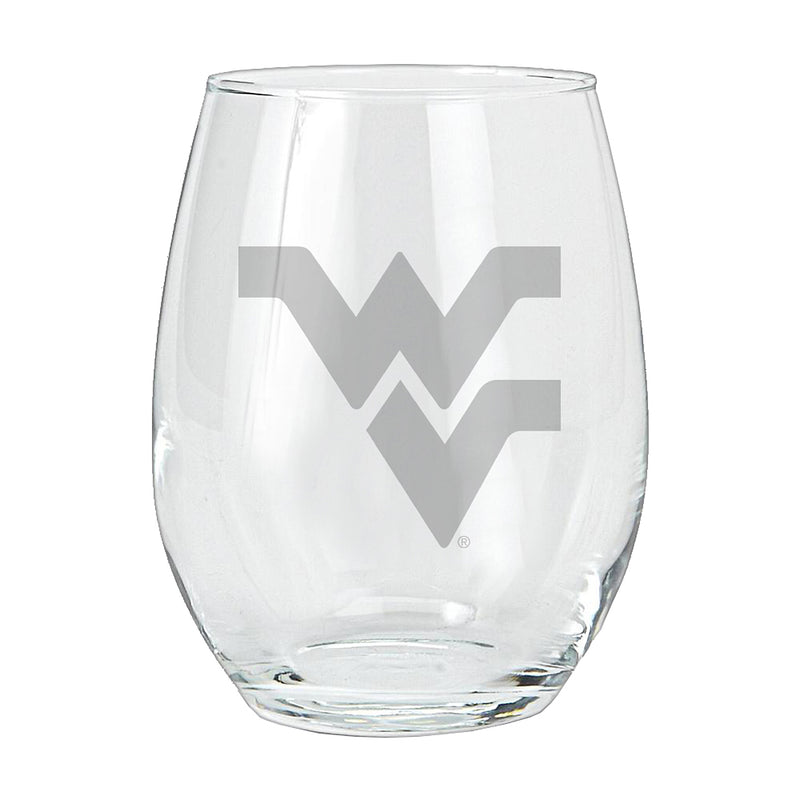 15oz Etched Stemless Tumbler | West Virginia Mountaineers COL, CurrentProduct, Drinkware_category_All, West Virginia Mountaineers, WVI 194207265482 $12.49