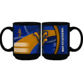 15oz Black Carbon Fiber Mug | W Virginia COL, OldProduct, West Virginia Mountaineers, WVI 687746359151 $13