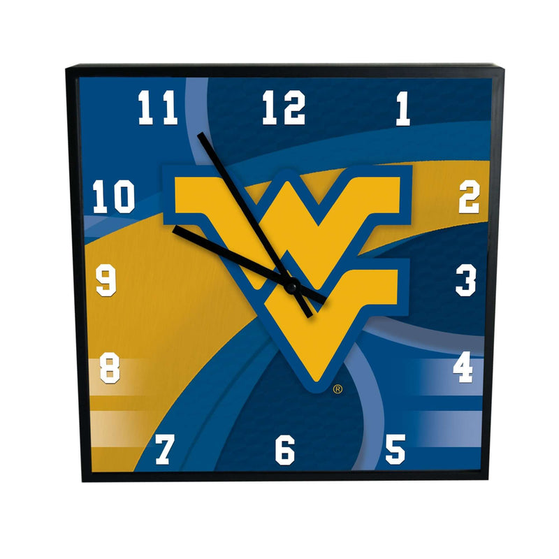 12 Inch Square Carbon Fiber Clock | West Virginia University COL, OldProduct, West Virginia Mountaineers, WVI 687746320366 $25