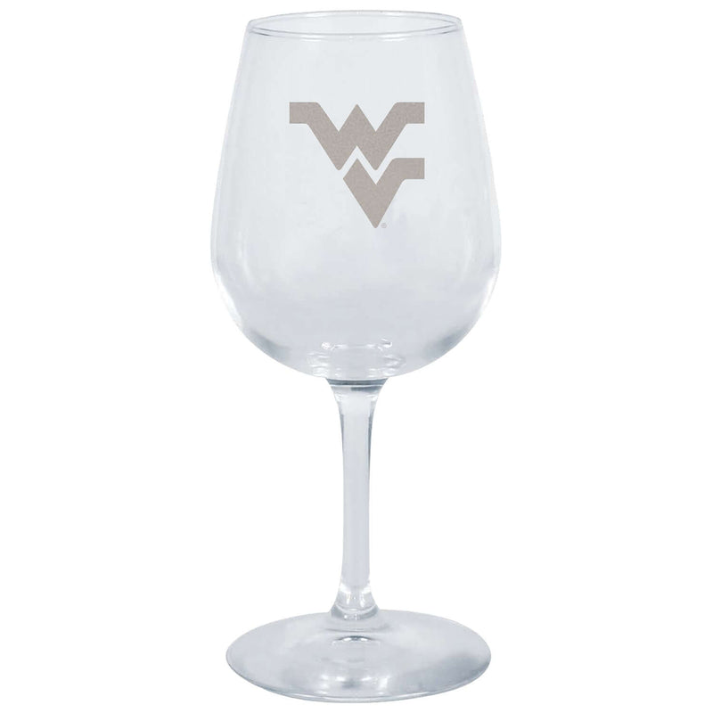 12.75oz Stemmed Wine Glass | West Virginia Mountaineers COL, CurrentProduct, Drinkware_category_All, West Virginia Mountaineers, WVI  $13.99