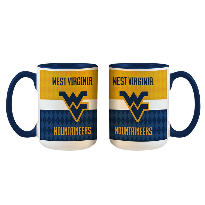Inner Stripe Mug 15oz. Wht  W Virginia
COL, OldProduct, West Virginia Mountaineers, WVI
The Memory Company