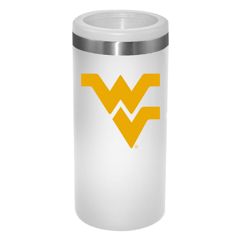 12oz White Slim Can Holder | West Virginia Mountaineers