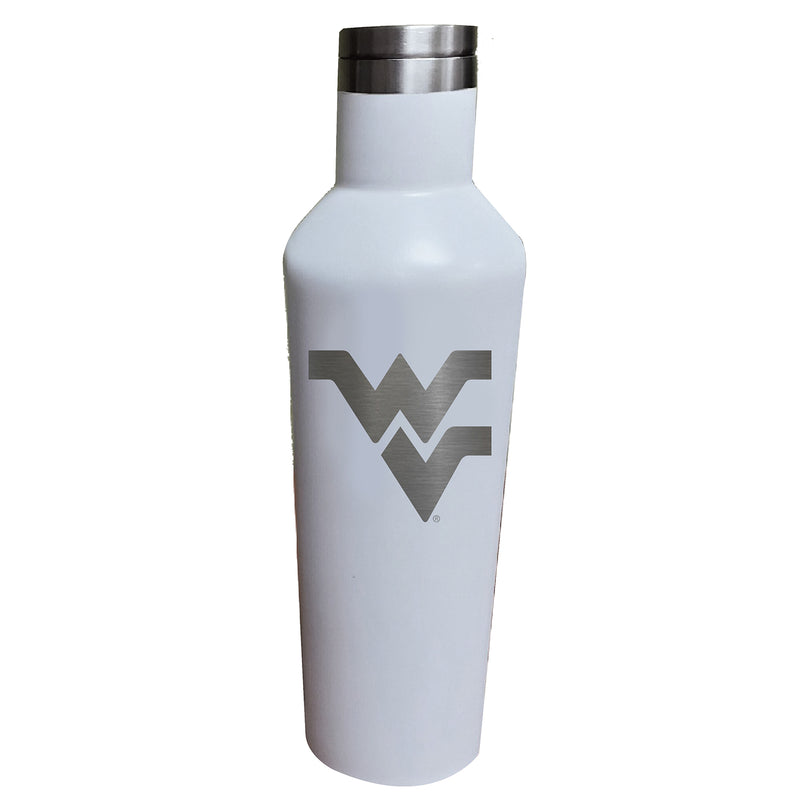 17oz White Etched Infinity Bottle | West Virginia Mountaineers