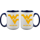 15oz Inner Color Personalized Ceramic Mug | West Virginia Mountaineers 2790PER, COL, CurrentProduct, Drinkware_category_All, Personalized_Personalized, West Virginia Mountaineers, WVI  $27.99