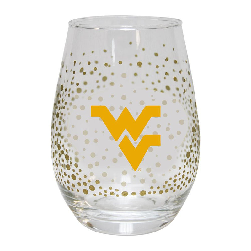 15 oz Glitr Stmless Wn Gls WEST VA COL, OldProduct, West Virginia Mountaineers, WVI 888966959712 $14
