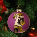 Hand Painted Glass Ornament | LSU Tigers