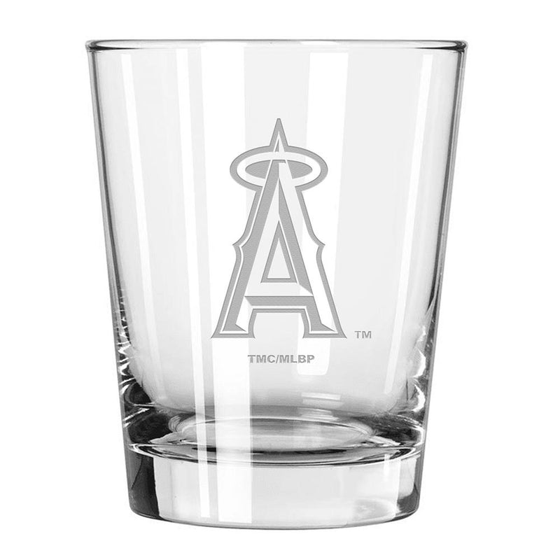 15oz Double Old Fashion Etched Glass | Anaheim Angels AAN, CurrentProduct, Drinkware_category_All, Los Angeles Angels, MLB 194207262573 $13.49