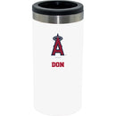 12oz Personalized White Stainless Steel Slim Can Holder | Los Angeles Angels