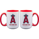 15oz Inner Color Personalized Ceramic Mug | Los Angeles Angels 2790PER, AAN, CurrentProduct, Drinkware_category_All, Los Angeles Angels, MLB, Personalized_Personalized  $27.99