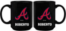 15oz Black Personalized Ceramic Mug | Atlanta Braves ABR, Atlanta Braves, CurrentProduct, Drinkware_category_All, Engraved, MLB, Personalized_Personalized 194207502143 $21.86