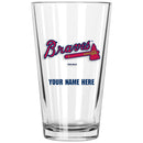 17oz Personalized Pint Glass | Atlanta Braves