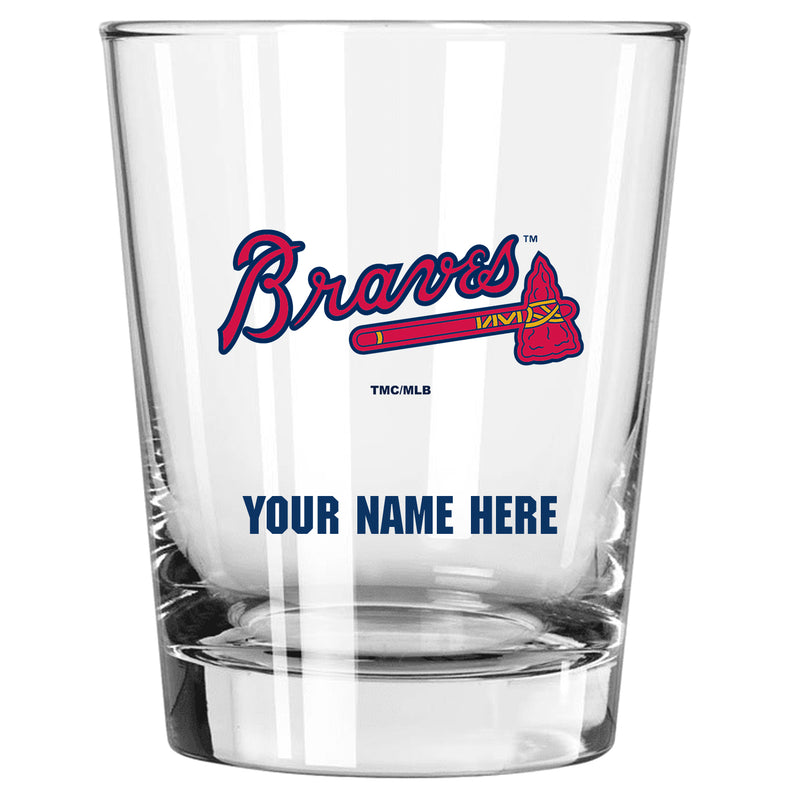 15oz Personalized Stemless Glass | Atlanta Braves