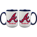 15oz Inner Color Personalized Ceramic Mug | Atlanta Braves 2790PER, ABR, Atlanta Braves, CurrentProduct, Drinkware_category_All, MLB, Personalized_Personalized  $27.99