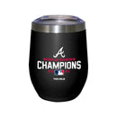 12oz  Black Stainless Steel Stemless Tumbler | 2021 MLB World Series ABR, Atlanta Braves, C21, Drinkware_category_All, MLB  $28.5