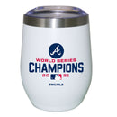 12oz  White Stainless Steel Stemless Tumbler | 2021 MLB World Series ABR, Atlanta Braves, C21, Drinkware_category_All, MLB  $28.5