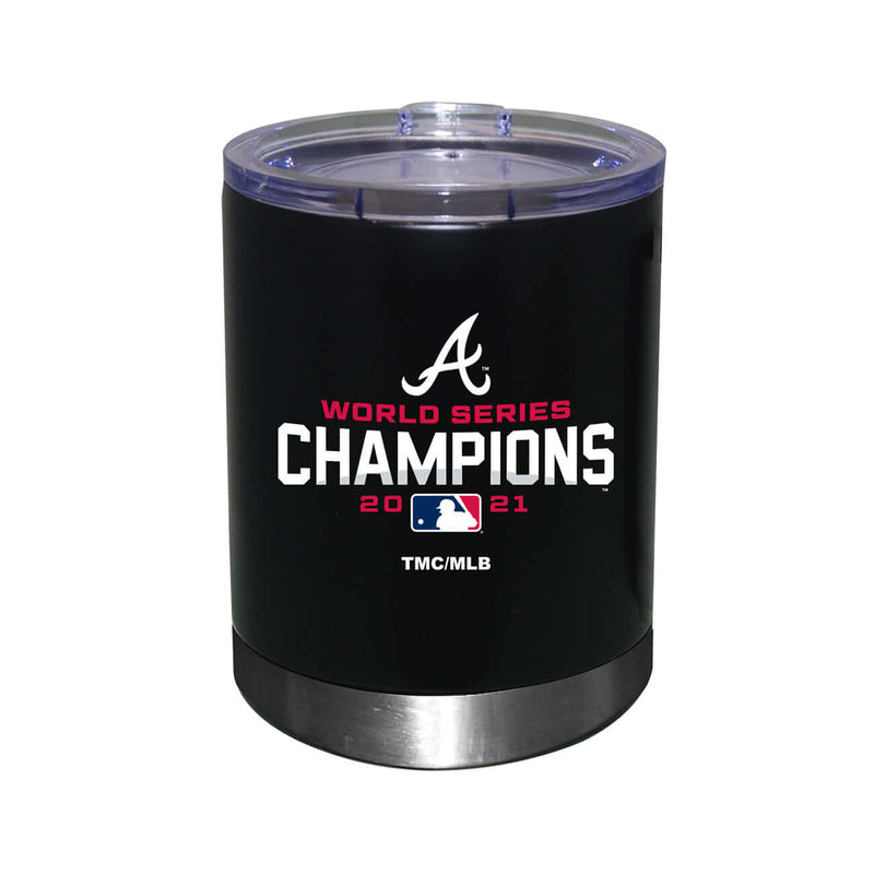12oz  Black Stainless Steel Lowball | 2021 MLB World Series ABR, Atlanta Braves, C21, Drinkware_category_All, MLB  $28.5