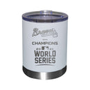 12oz  Etched White Stainless Steel Lowball | 2021 MLB World Series ABR, Atlanta Braves, C21, Drinkware_category_All, MLB  $28.5