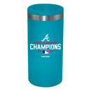 12oz  Teal Stainless Steel Slim Can Holder | 2021 MLB World Series ABR, Atlanta Braves, C21, Drinkware_category_All, MLB  $28.5