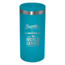 12oz  Etched Teal Stainless Steel Slim Can Holder | 2021 MLB World Series ABR, Atlanta Braves, C21, Drinkware_category_All, MLB  $28.5