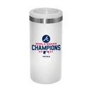 12oz  White Stainless Steel Slim Can Holder | 2021 MLB World Series ABR, Atlanta Braves, C21, Drinkware_category_All, MLB  $28.5