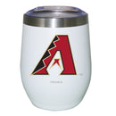 12oz White Stainless Steel Stemless Tumbler | Arizona Diamondbacks ADB, Arizona Diamondbacks, CurrentProduct, Drinkware_category_All, MLB 194207624975 $27.49