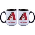 15oz Inner Color Personalized Ceramic Mug | Arizona Diamondbacks 2790PER, ADB, Arizona Diamondbacks, CurrentProduct, Drinkware_category_All, MLB, Personalized_Personalized  $27.99