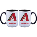 15oz Inner Color Personalized Ceramic Mug | Arizona Diamondbacks 2790PER, ADB, Arizona Diamondbacks, CurrentProduct, Drinkware_category_All, MLB, Personalized_Personalized  $27.99